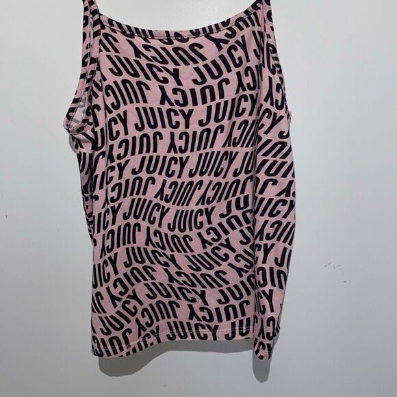 Juicy Couture Women's Pink Black 2 Piece Tank Top & Shorts Sleepwear Set Medium - Picture 7 of 9